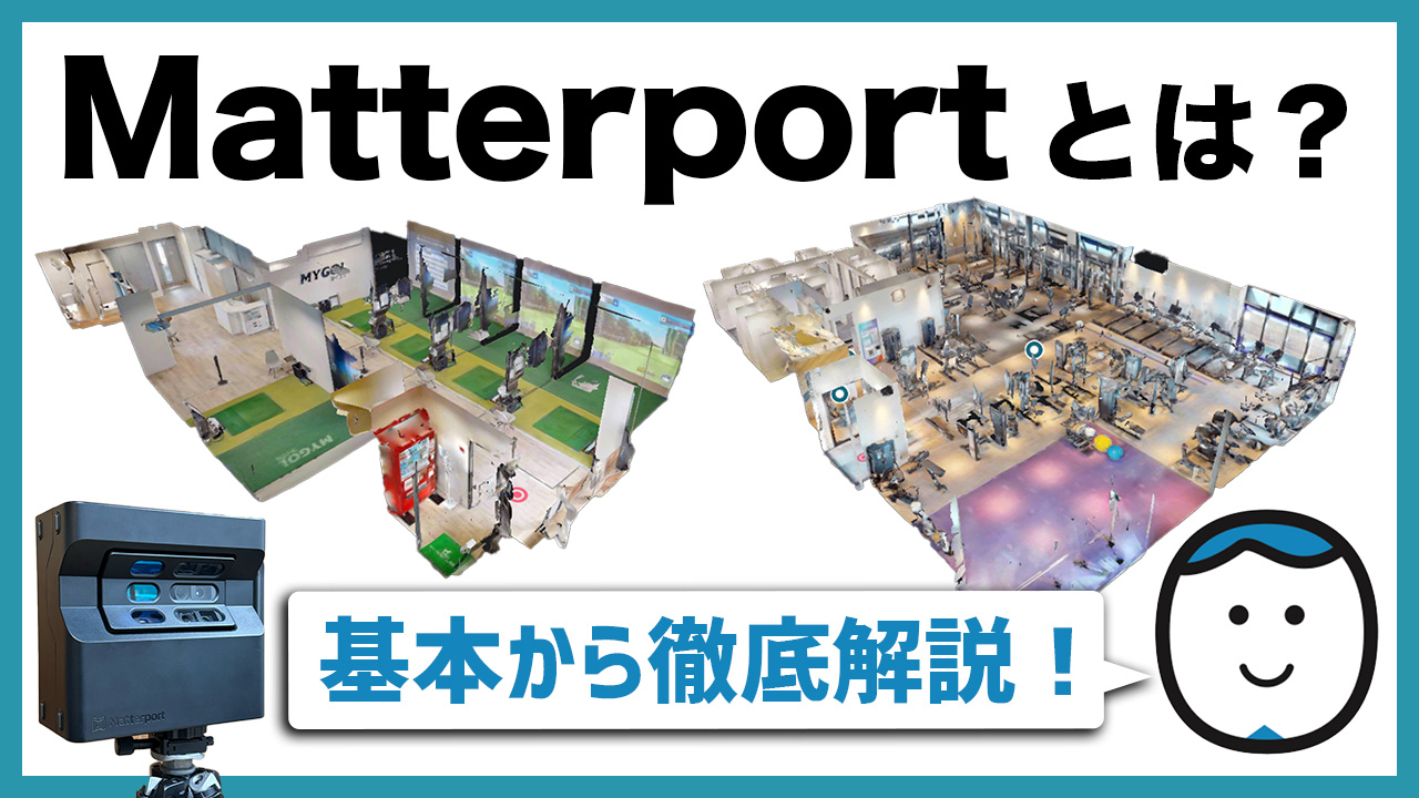 Matterportのドールハウスビューと専用カメラの紹介画像